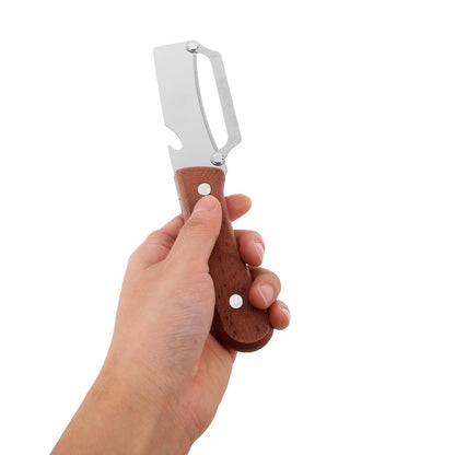 EPIGEIST 2 Stück 2 Stück-Pack Multifunktionaler Küchen Schäler mit Holzgriff Gemüseschäler und Flaschenöffner für Obst Gemüse und Picknick Langlebiges Schälwerkzeug