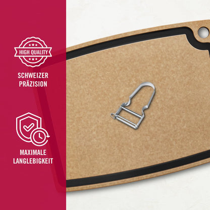 Victorinox Sparschäler STAR, Kartoffelschäler, Zweischneidig mit Pendelklinge, Extra Scharf, Metallgriff, Swiss Made